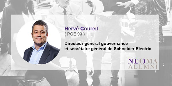 Hervé Coureil est promu directeur général gouvernance et secrétaire général de Schneider Electric