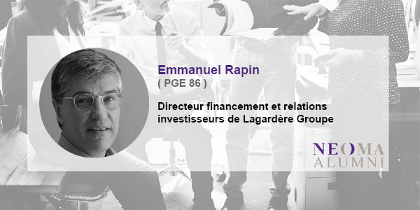 Emmanuel Rapin est promu directeur financement et relations investisseurs de Lagardère Groupe