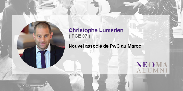 Christophe Lumsden (PGE 07) est un nouvel associé de PwC