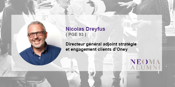 Nicolas Dreyfus  (PGE 93) est promu directeur général adjoint stratégie et engagement clients d'Oney