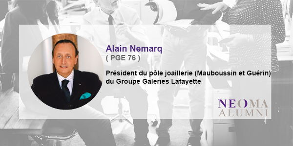 Alain Nemarq est devenu président du pôle joaillerie (Mauboussin et Guérin) du groupe Galeries Lafayette