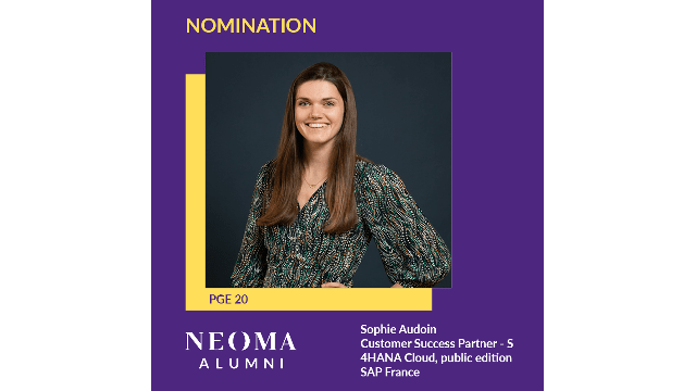 Sophie Audoin est nommé Customer Success Partner - S 4HANA Cloud, public edition de SAP France