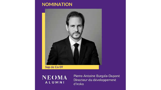Pierre-Antoine Burgala-Dupont est nommé directeur du développement d'Iroko