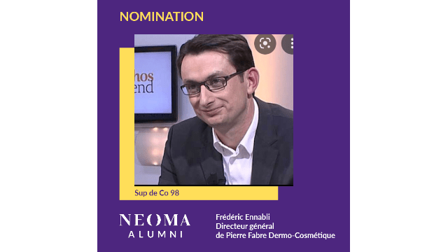 Frédéric Ennabli est nommé directeur général de Pierre Fabre Dermo-Cosmétique
