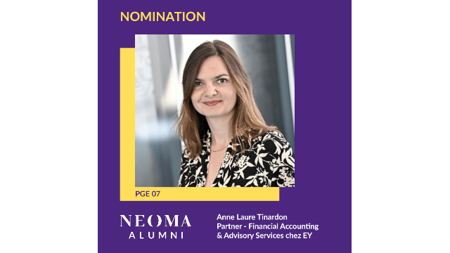 Anne-Laure Tinardon est nommée Partner - Financial Accouting & Advisory Services chez EY