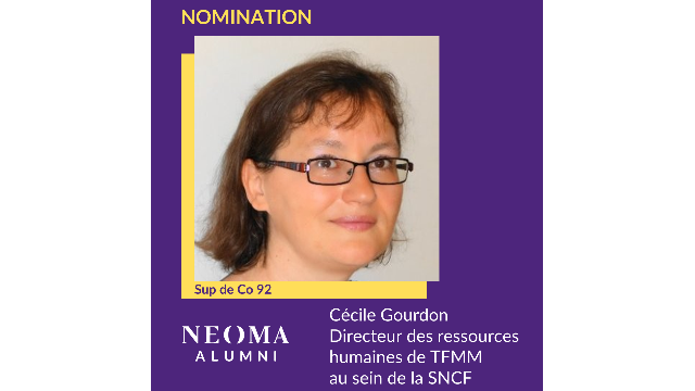 Cécile Gourdon est promue directeur des ressources humaines de TFMM au sein de la SNCF