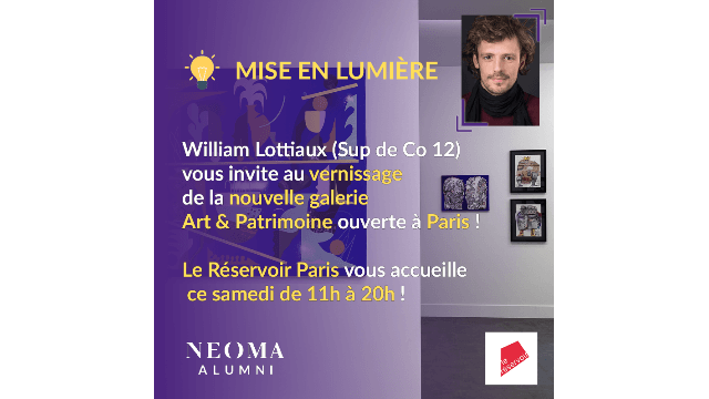 William Lottiaux  nous annonce l'ouverture du nouvel espace Art & Patrimoine à Paris !