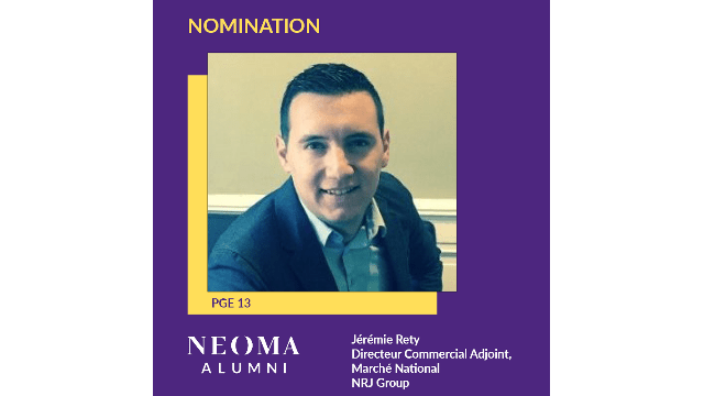 Jérémie Rety est nommé Directeur Commercial Adjoint, Marché National de NRJ Group, à ce poste depuis janvier 2024.