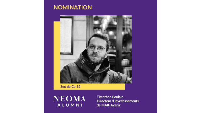 Timothée Poulain est promu directeur d'investissements de MAIF Avenir