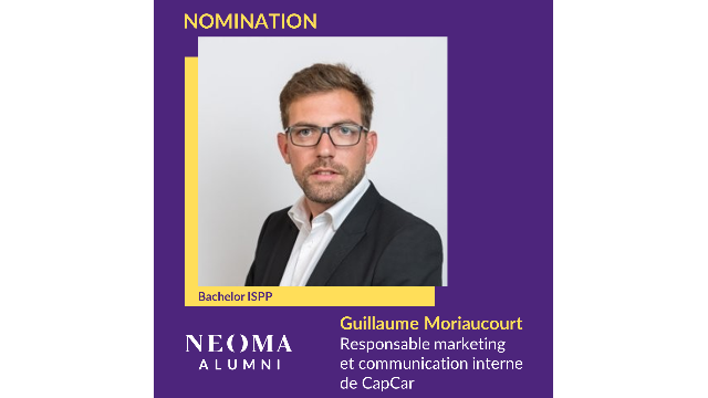 Guillaume Moriaucourt a été nommé responsable marketing et communication interne de CapCar