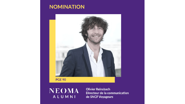 Olivier Reinsbach est promu directeur de la communication de SNCF Voyageurs