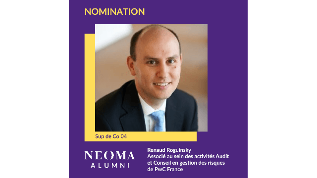 Renaud Roguinsky est promu associé au sein des activités Audit et Conseil en gestion des risques de PwC France