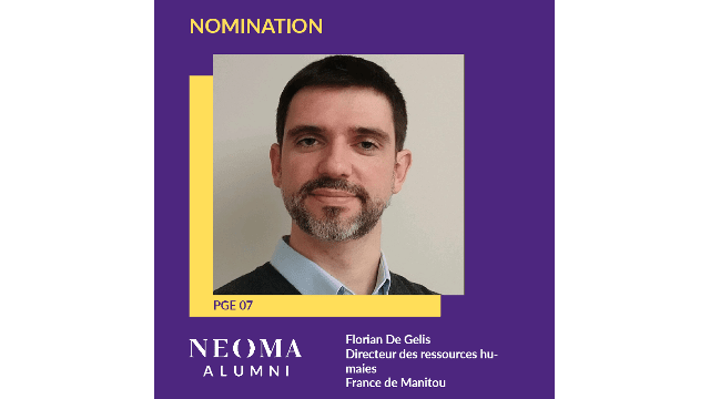 Florian De Gelis est nommé Directeur des ressources humaies France de Manitou