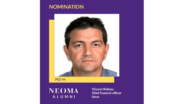 Vincent Rulleau est nommé Chief financial officer de Serac, à ce poste depuis janvier 2024