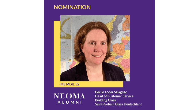 Cécile Loder Salagnac (MS MDIE 2002) est nommée Head of Customer Service Building Glass de Saint-Gobain Glass Deutschland