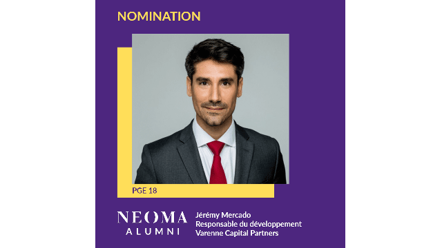 Jérémy Mercado est nommé responsable du développement de Varenne Capital Partners