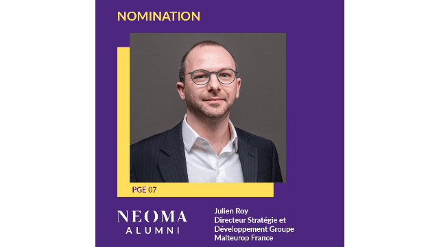 Julien Roy est nommé Directeur Stratégie et Développement Groupe de Malteurop France