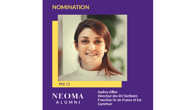 Audrey Allien est nommé Directeur des RH Territoire Franchise Ile-de-France et Est de Groupe Carrefour, à ce poste depuis février 2024
