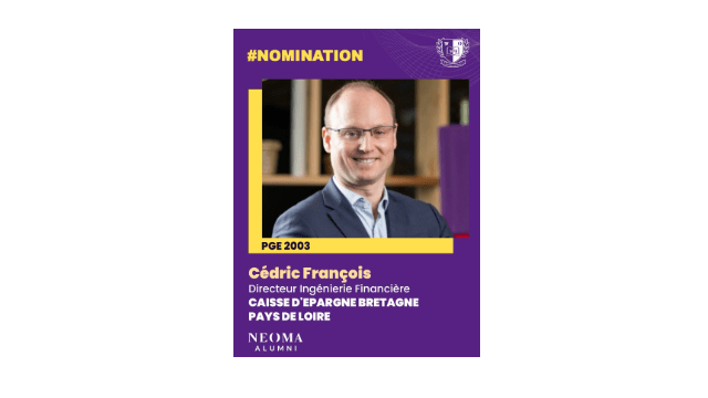 Cédric François est nommé Directeur Ingénierie Financière à la Caisse d'épargne Bretagne - Pays de Loire