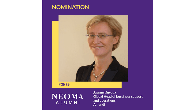 Jeanne Duvoux  est nommée Global head of bussiness chez Amundi,