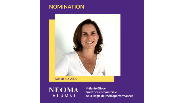 Mélanie Effroy a été promue directrice commerciale en charge de la Régie de Médiaperformances