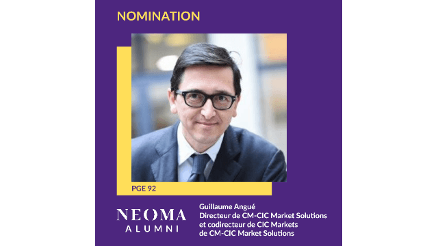 Guillaume Angué est promu directeur de CM-CIC Market Solutions et codirecteur de CIC Markets de CM-CIC Market Solutions