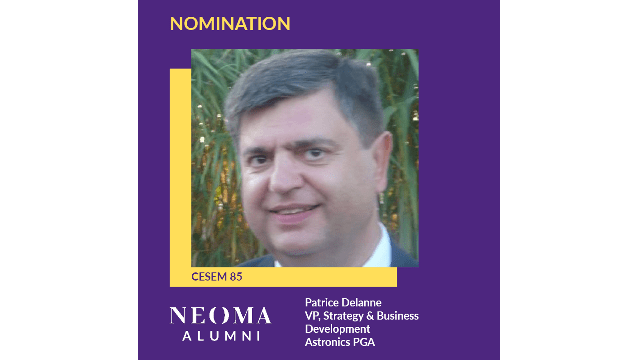 Patrice Delanne est nommé Vice president, Strategy and Business Development de Astronics PGA