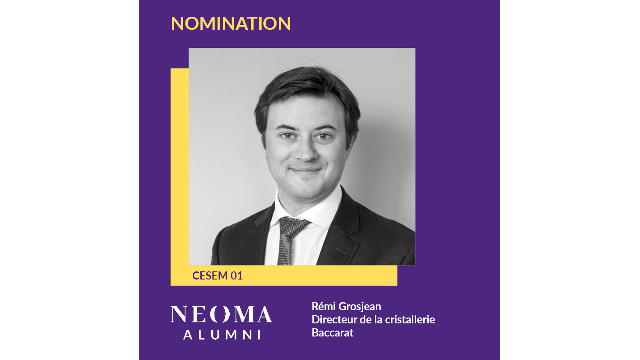 Rémi Grosjean  est nommé Directeur de la cristallerie de Baccarat