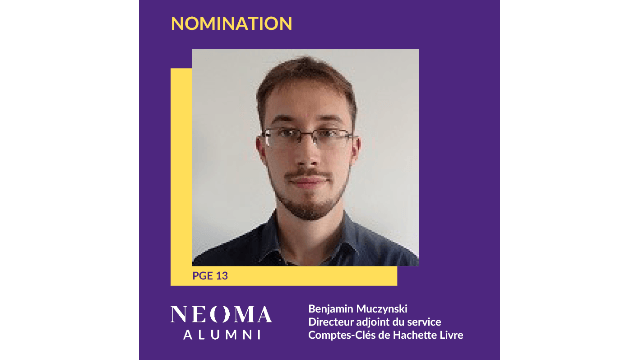 Benjamin Muczynski a été promu directeur adjoint du service Comptes-Clés de Hachette Livre