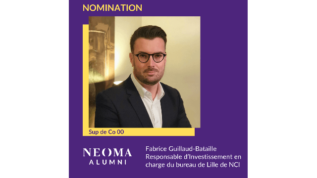 Fabrice Guillaud-Bataille est nommé Responsable d’Investissement en charge du bureau de Lille de NCI