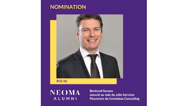 Bertrand Sansen est nommé associé au sein du pôle Services Financiers de Colombus Consulting