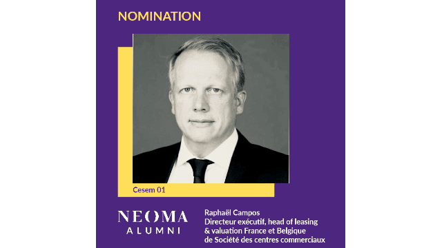 Raphaël Campos est promu directeur exécutif, head of leasing & valuation France et Belgique de Société des centres commerciaux