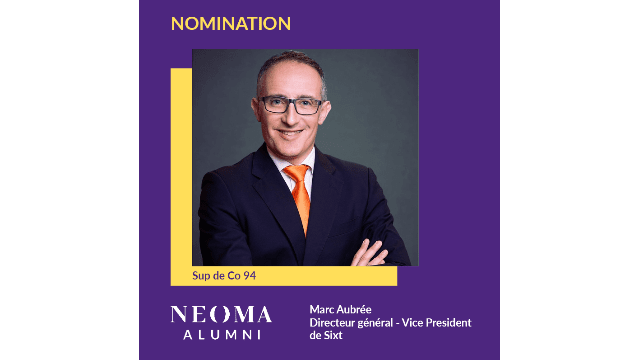 Marc Aubrée est promu directeur général - Vice President de Sixt
