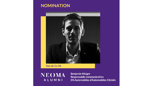 Benjamin Maigre est promu responsable communication de DS Automobiles d'Automobiles Citroën