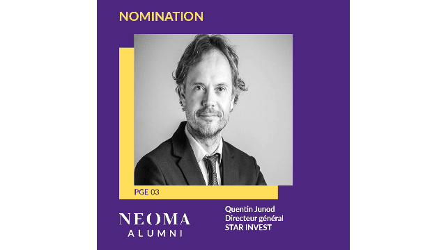 Quentin Junod est nommé Directeur général du groupe STAR INVEST