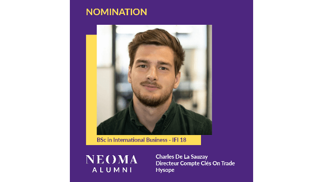 Charles De La Sauzay (IFI 18) est promu directeur Compte-Clés On Trade de Hysope