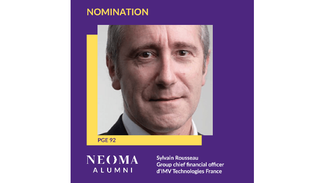 Sylvain Rousseau est nommé group chief financial officer d'IMV Technologies France