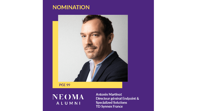  Antonin Martinot est nommé Directeur général Endpoint & Specialized Solutions de TD Synnex France