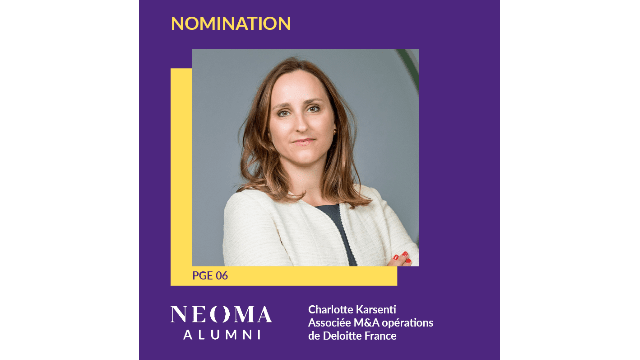 Charlotte Karsenti est promue associée M&A opérations de Deloitte France