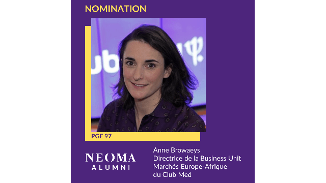 Anne Browaeys est promue nouvelle directrice de la Business Unit Marchés Europe-Afrique du Club Med