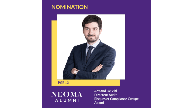 Armand De Vial est nommé Directeur Audit, Risques et Compliance Groupe de Atland