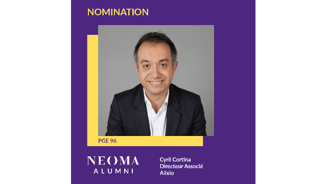 Cyril Cortina (PGE 96) est promu Directeur associé d'Alixio