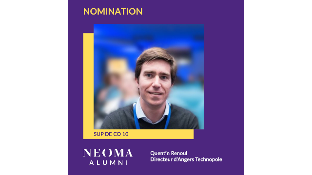 Quentin Renoul est nommé directeur d'Angers Technopole