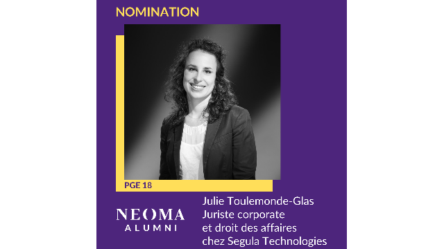 Julie Toulemonde-Glas est nommée Juriste corporate et droit des affaires chez Segula Technologies