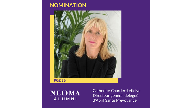 Catherine Charrier-Leflaive est nommée directeur général délégué d'April Santé Prévoyance