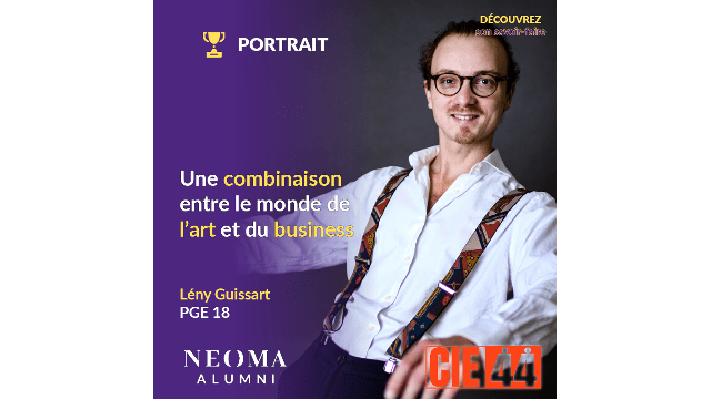 Lény Guissart (PGE 18)  combine le monde de l'art et du business 