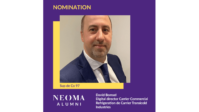 David Bomsel est nommé digital director Carrier Commercial Refrigeration de Carrier Transicold Industries
