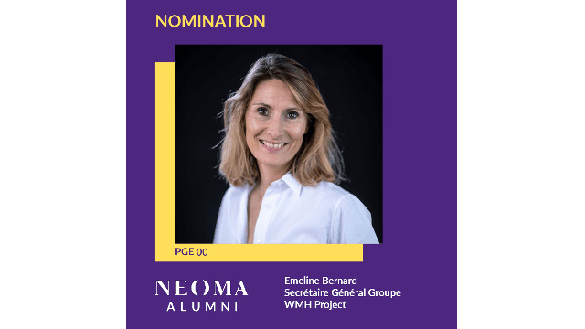 Emeline Bernard est promue secrétaire général Groupe de WMH Project