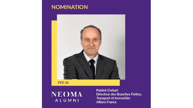 Patrick Ehrhart est nommé Directeur des Branches Flottes, Transport et Immobilier de Allianz France, à ce poste depuis février 2024
