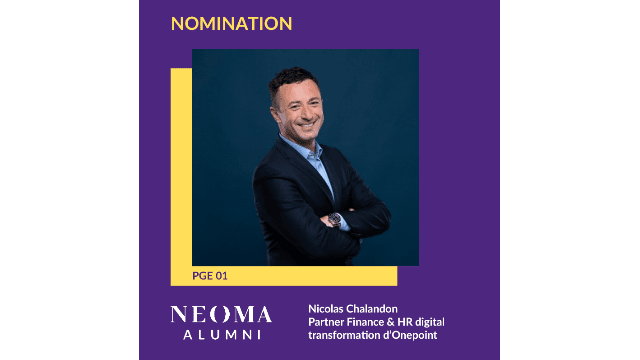 Nicolas Chalandon est nommé partner Finance & HR digital transformation d'Onepoint